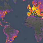 A map of the most photographed places on Earth in 2013